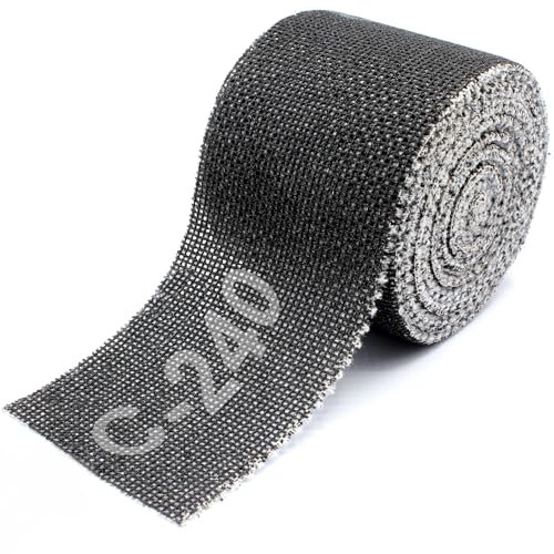 1x Rolle Klett Schleifgitter 5m x 70mm Körnung P240 Gitternetz Schleifpapier für Schleifblock Schleifklotz Handblock mit Absaugung Trockenbau Gipskartonplatten