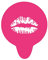 Lips Coffee Stencil Kiss Hot Pink Acrylic Reusable Coffee Cappuccino Cocktail Cupcake Cake Art Stencil (Stencil only)