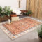 FRAAI | Home & Living Vintage Gartenteppich - Santo Flora Terrakotta - Wetterfest - Polyester - Flachgewebe - Balkon, Garten/Terrasse - Terrasse - Rug