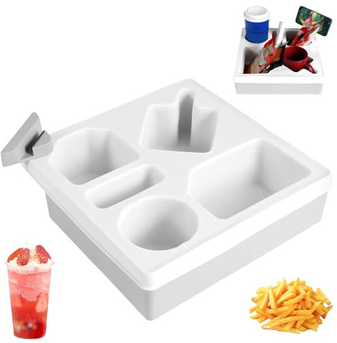 JETHMA Couch Cup Holder, Silicone Couch Caddy with 360° Rotatable Phone Holder Waterproof Sofa Cup Holder for Snacks Beverage Remote Handy Couch Cup Holder Tray for Sofa Bed Car Seat Beach Organizer