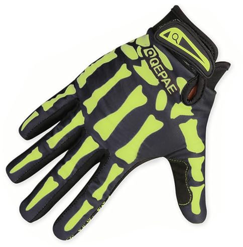 Azarxis MTB Handschuhe Herren Damen Fahrradhandschuhe Winter Winddicht Winterhandschuhe für Radfahren Trekking Outdoor Laufen Joggen (Grün, M)