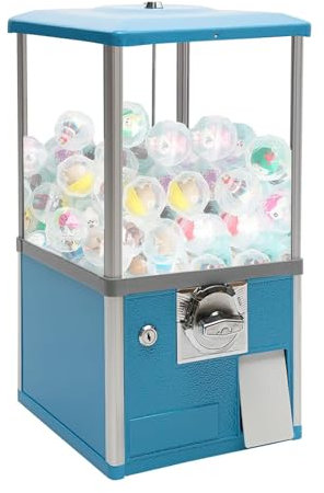 FANYING Capsule Dispenser Commercial Candy Dispenser For Retail Stores Automatic Capsule Dispenser For Game Stores Bouncing Ball Dispenser,Blue