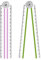 Faltlineale in zufälliger Farbe, 30 cm und 15 cm, transparent, transparent, gerade und biegsam, geometrisch, flexibel, Kunststoff-Lineal für Schulkinder, 2 Stück