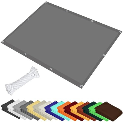 Sonnensegel Quadrat 1.8 x 2.4 m Balkonverkleidung Viele Farben für Außenbereich,Garten, Hellgrau