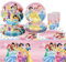 Prinzessin Partygeschirr, Geburtstagsgeschirr-Set, Mädchen-Geburtstagsgeschirr, Partyset Kindergeburtstag, rosa Geschirr-Set, geeignet für Geburtstage, Versammlungen Partys für 20 Personen