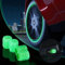 Universelle Fluoreszierende Auto Ventilkappen für Autoreifen 4 Stück Leuchtendes Auto Reifenventil Universelles Zubehör für Autos, Lkws, Suvs, MotorräDer Und Fahrräder (Grün)