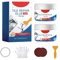 Fliesenreparaturset, 100g Wasserdichtes Fliesen Reparaturset, Fliesen Reparaturkleber zum Reparieren Von Kratzer Löcher Risse, Fliesenreparaturset für Waschbecken und Badewannen (Beige, 1 Set)