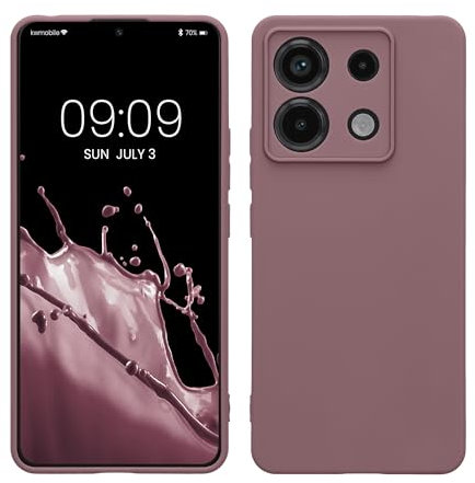 kwmobile Handyhülle kompatibel mit Xiaomi Redmi Note 13 Pro 5G / Poco X6 5G Hülle - Handy Case aus weichem Silikon in Grape