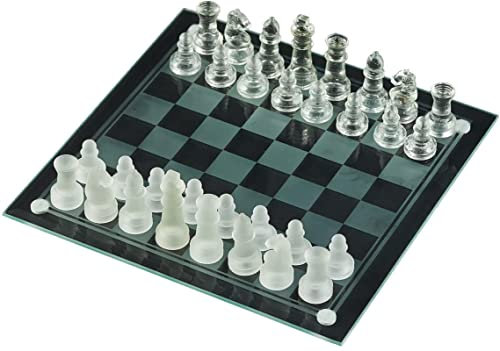 MRKU Juego de ajedrez de Cristal de Alta Gama, ajedrez Impermeable, ajedrez Internacional, Juego de Damas portátil, Juego para Competencia Especial, enseñanza para Principiantes y Adultos