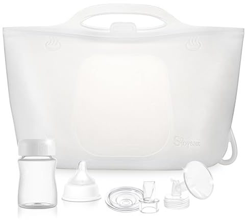 Silicone Travel Bottle Sterilizer Bags | 2000ml Microwave Steam Sterilizer Bags for Baby Bottles, Breast Pump and Pacifiers, Steam Sterilizer Bags