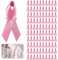 Lot De 100 Pin's Ruban Rose Broches En Forme Ruban Rose Cancer du Sein Epingle Badge Octobre Rose De Ruban En Satin Avec épingles à Nourrice Pré-DéCoupé Octobre Rose 2024 Accessoires