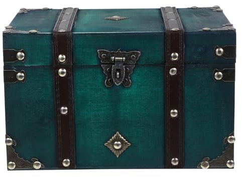 Alipis Vintage Holztruhe Schmuck Aufbewahrungsbox Kompakt Elegant Ihre Wohnkultur