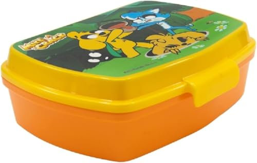 ALMACENESADAN; 5463; Confezione ritorno a scuola e regalo; composto da portapranzo Sandwich rettangolare multicolore, prodotto riutilizzabile, senza BPA (mike crack)