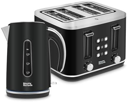 Morphy Richards Motive Kettle and Toaster Set (Black)