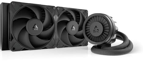 ARCTIC Liquid Freezer III Pro 280 - AIO CPU Cooler, 2 x 140 mm Water Cooling, 38 mm Radiator, PWM Pump, VRM Fan, AMD AM5/AM4, Intel LGA1851/1700 Contact Frame - Black