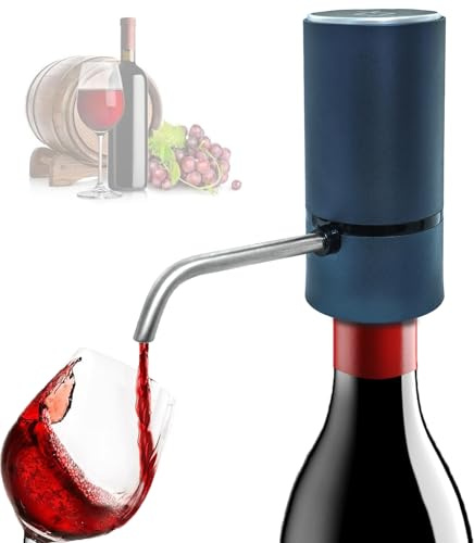 ZONSUSE Elektrischer Weinbelüfter,Ein Klick Automatischer Weinbelüfter,Elektrischer Wein Dekanter,Elektrischer Weindispenser,Verbesserung des Geschmacks Aromas von Rotwein Weißwein Whisky Sekt(B-1)