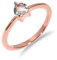 Sterling Silber Ring für Frauen Männer, Ring mit Stein Natur Grün Amethyst Ring Ehering Verlobungsring Handgefertigter Verlobungsring R-028-24-6½Roségold