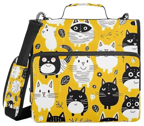 JUMBEAR Konferenzmappe DIN A4 mit Ringbuchordner, Motiv Hund und Katze