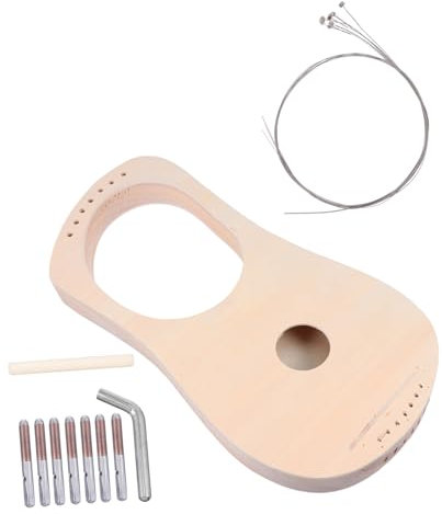 OFFIGAM 1Satz DIY Saitige Lyra Bausatz für Ausgestattetes Musikinstrument Einfach zu Bauen für Kreative Bastelprojekte und Musikalische