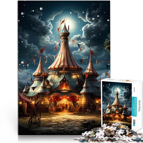 Wunderbarer Zirkus 1000-teilige Puzzles für Erwachsene für Lernspiel-Herausforderungsspielzeug Verbessern Sie das Gedächtnis 38x26cm