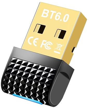 USB Bluetooth Adapter PC, Bluetooth 6.0 Stick für PC Plug & Play Blue-Tooth-Adapter Dongle für Maus, Tastatur, Kopfhörer, Handy, Controller Kompatibel mit Windows 11/10/8.1