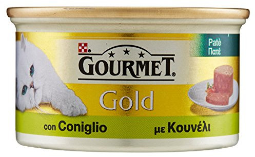 Purina Gourmet Gold-Patè Nassfutter Katze mit Kaninchen, 24 Dosen à 85 g