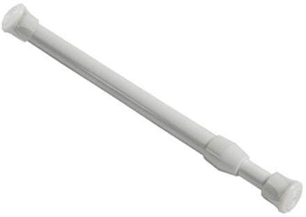 White Spring Loaded Tension Rod 70-120cm (27-47) Nets At Home