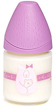 Suavinex Biberon en Verre Ours Dear Child Violet 120 ml