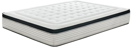 KUO Dream Viskoelastische Bio-Memory-Matratze, 160 x 190 cm, Dicke 26 cm, wendbar, Sommer/Winter, wärmeregulierend, atmungsaktiv, mittlere bis hohe Härte, schwer entflammbar