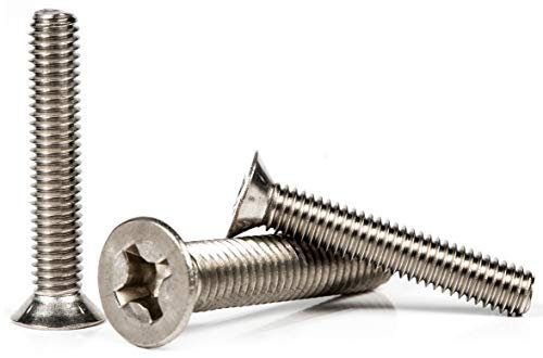 M3 (3mm x 10mm) Phillips Countersunk Machine Screws Flat Head Stainless Steel A2 (Pack of 20) F03BC