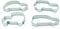 BekkiB Vintage Car Cookie Cutter Set of 4, Includes Off-Road Vehicle and Duck-Shaped Cars, Metal, 4.3 cm (W) x 7.9 cm (L), Hand Wash Only, Silver, for Decorating Cookies