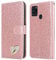 iPEAK For Samsung Galaxy A21s Case Shiny Leather Bling Glitter Book Flip Stand Wallet Cover For Galaxy A21s Phone (Rosegold)