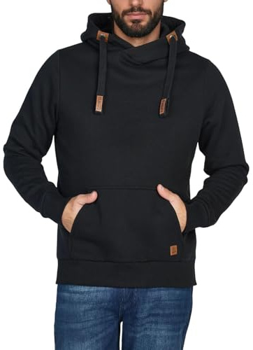 riverso Hoodie Herren Regular Fit RIVNiklas Kapuzenpullover Pullover | Cross-Over-Kragen Grau Braun Grün Rot Blau Schwarz Beige S M L XL XXL 3XL 4XL 5XL