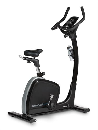 Flow Fitness Perform B2i Ergometer Hometrainer – 24 Trainingsprogramme & 69 Widerstandsstufen – Kompatibel mit Kinomap, Zwift & iConsole+ – Smart Wheel Steuerung – Bluetooth & USB