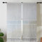 FYJS Coppia Tendine Finestra Con Pizzo Ricamato Cuore Tenda Cucina Moderna Lino-Poliestere Shabby Chic Tinta Unita 60x240cm 2 Unità Bianco