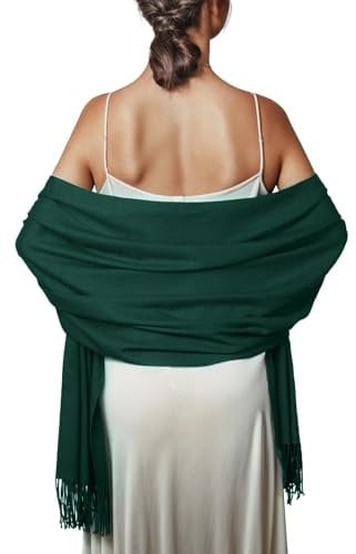 Schal Grün Stola Damen Festlich für Abendkleid Pashmina Schals Tücher Winter