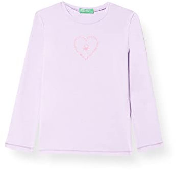 United Colors of Benetton T-Shirt M/L 3I9WC151Q, Lilla 07W, 62 Bambina
