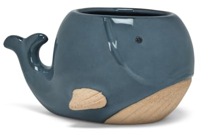 Abbott Collection Wal-Pflanzgefäß aus Steingut, groß (7,6 cm Höhe)