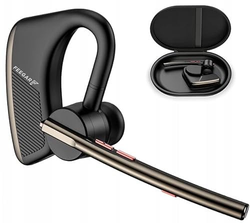 Feegar Bond SE Bluetooth Headset 5.2 Kopfhörer Kabellos 24h Doppelt Mikrofon CVC 8.0 Multipoint Type-C Schnellladung ENC DPS DUAL MIC für iPhone, Android und Laptop