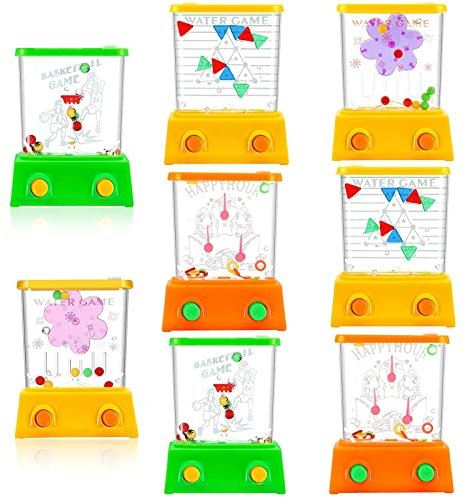 Shinybox Jeu d'Anneau d'eau, 8 Pièces Mini Jeu d'Anneau d'eau Anneau de Lancer à Eau Jouet de Basket-Ball Jeux d'eau, Jouets Anneau d'eau, Jeux d’Eau pour Jouets de Plage Faveur de Fête, sans Eau