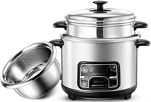 Olla Arrocera (2 Litros / 400W / 220V) Hogar Inteligente Multifunción Inoxidable De Acero Inoxidable Cuchara Interior Olla Vaporera Y Taza De Medición Los Pequeños Electrodomésticos,5l/900w