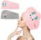 Tatuo 2 Stück Mikrofaser Haartuchwickel Absorbierender Haartuch Schnelltrocknend Haarturban Anti Frizz Haarhandtuch Haartrockentuch für Frauen(Grau, Rosa,Hase, Koala)