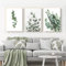 CULASIGN 3er Set Premium Poster,Moderne Grüne Pflanzen Poster Set Bilder,Grüne Blätt Bilder für Schlafzimmer Wohnzimmer Deko,Ohne Rahmen (B, 40x50cm)