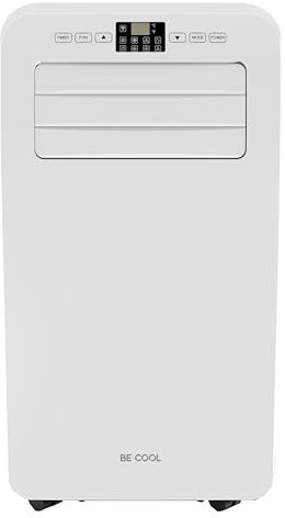 Be Cool BC12KL2201FW mobiles Klimagerät mit Wifi, 12.000 BTU, Kühlen, Entfeuchten, Lüftung, 24h Timer, Fernbedienung, 3 Stufen, für max. 42 qm, Turbo-Funktion, IOS und Android Support, Weiß