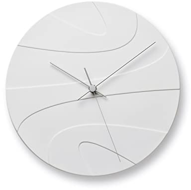 Lemnos Wanduhr Jupiter/Porzellan Designer Wanduhr ohne Tickgeräusche aus Japan/Wanduhr modern mit schleichender Sekunde/Küchenuhr, Uhr Wohnzimmer/Clock