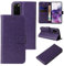 LBH Handy Hülle für Samsung Galaxy S20 Case Handytasche Schmetterling Blumen Flower Standfunktion Schutzhülle Magnet Rundum Schutz 360 Grad Flipcase Cover Violett