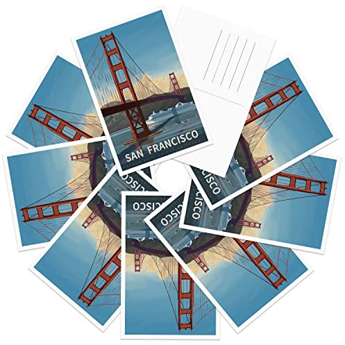 gaeaverse San Francisco American City Landschaft Postkarten Vintage Postkarten 9 Stück/Set US Städte Grußkarten für Business Welt Reisen Landschaft Postkarte Dekor Geschenk