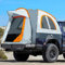 Pickup-LKW-Zelt, wasserdicht, PU2000 mm, für Camping, 180 cm, 2 Personen, Schlafen mit doppelschichtigem Design-Fenster, tragbares Bettzelt, erweiterbares Dreieck-Sonnenschutz, Markise