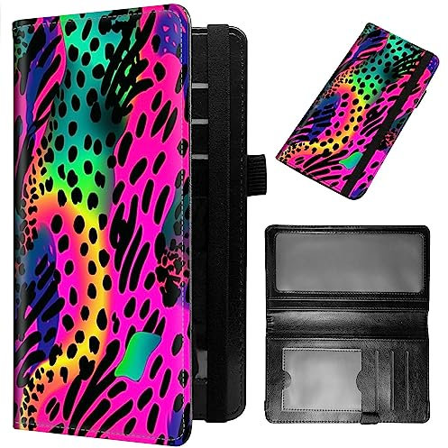 GFRGTFHYT Housse de chéquier pour homme et femme en cuir synthétique pour chéquier personnel, porte-cartes de crédit, portefeuille avec blocage RFID pour chèques en double, imprimé léopard, Checkbook