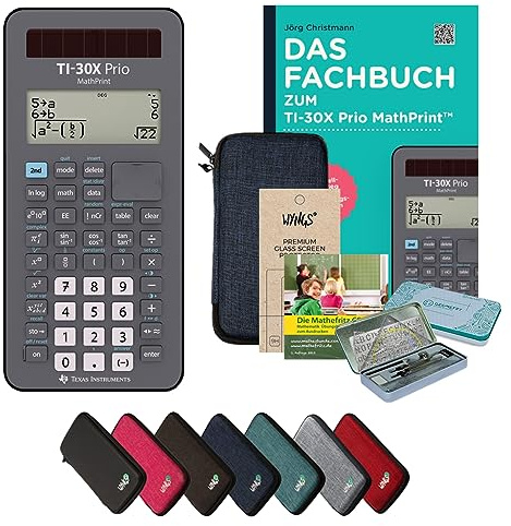 CALCUSO Streberpaket Blau mit Taschenrechner TI-30X Prio MathPrint